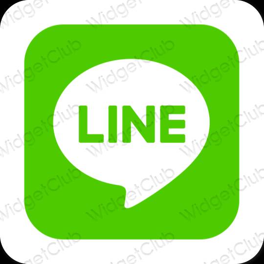 Estetic verde LINE pictogramele aplicației