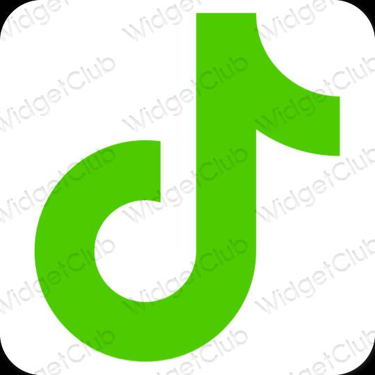 Estetik hijau TikTok ikon aplikasi