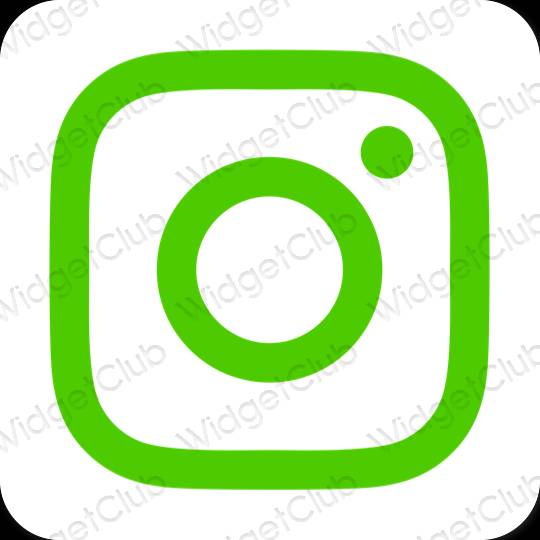 Αισθητικός πράσινος Instagram εικονίδια εφαρμογών