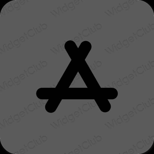 Æstetisk grå AppStore app ikoner