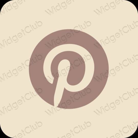 Estetický béžový Pinterest ikony aplikací