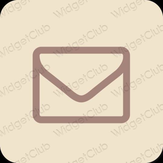 Æstetisk beige Mail app ikoner