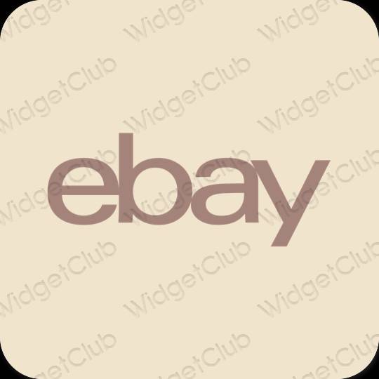 Esteetiline beež eBay rakenduste ikoonid