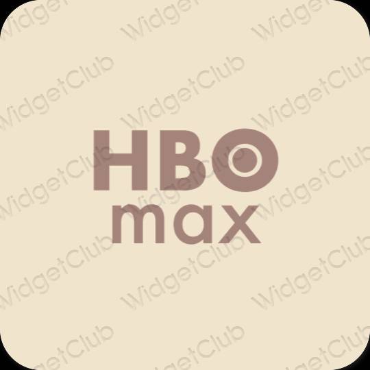 جمالي اللون البيج HBO MAX أيقونات التطبيق