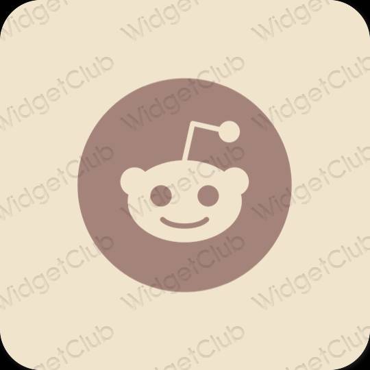 Естетски беж Reddit иконе апликација
