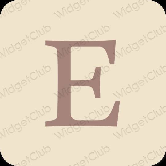 Estetický béžový Etsy ikony aplikací