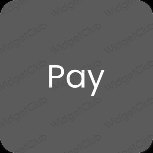 Estetické sivá PayPay ikony aplikácií