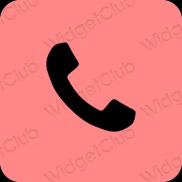 Esthétique rose Phone icônes d'application