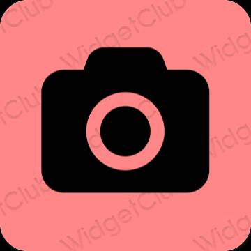 Estético rosa Camera ícones de aplicativos