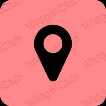 Stijlvol roze Map app-pictogrammen
