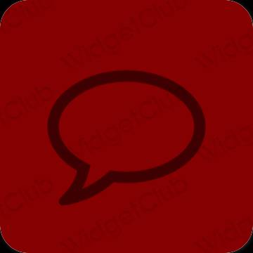 Estetik Kahverengi Messages uygulama simgeleri