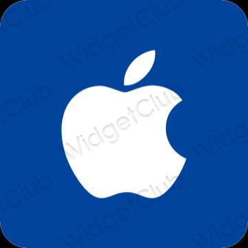 Ესთეტიური ლურჯი Apple Store აპლიკაციის ხატები