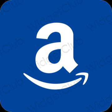 Estetik biru Amazon ikon aplikasi