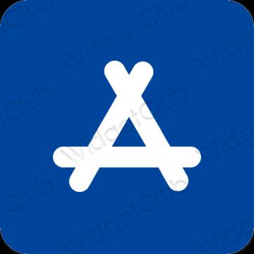 Estetik mavi AppStore proqram nişanları