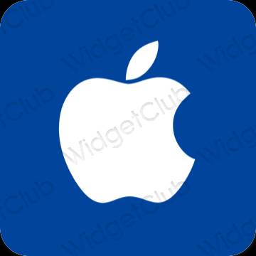 زیبایی شناسی آبی Apple Store آیکون های برنامه