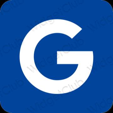 Estetico blu Google icone dell'app