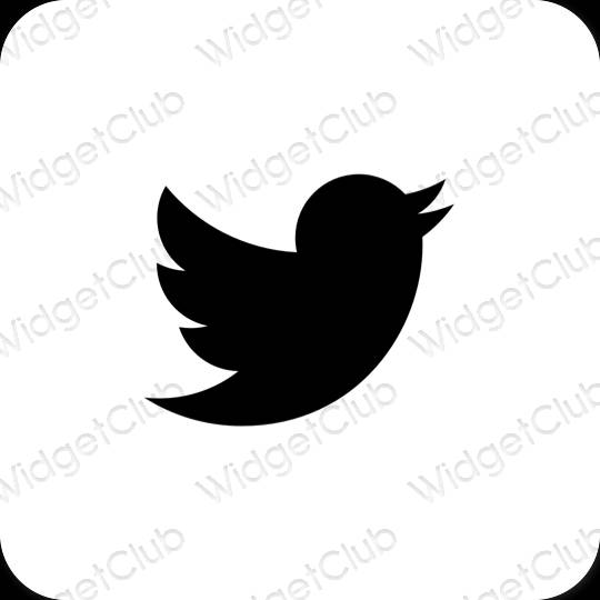 Icônes d'application Twitter esthétiques