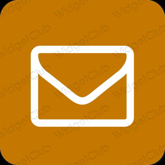 Estetik oren Mail ikon aplikasi