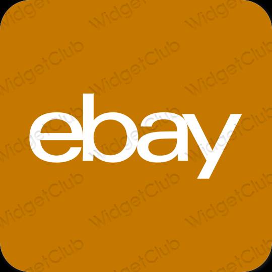Estetinis oranžinė eBay programėlių piktogramos