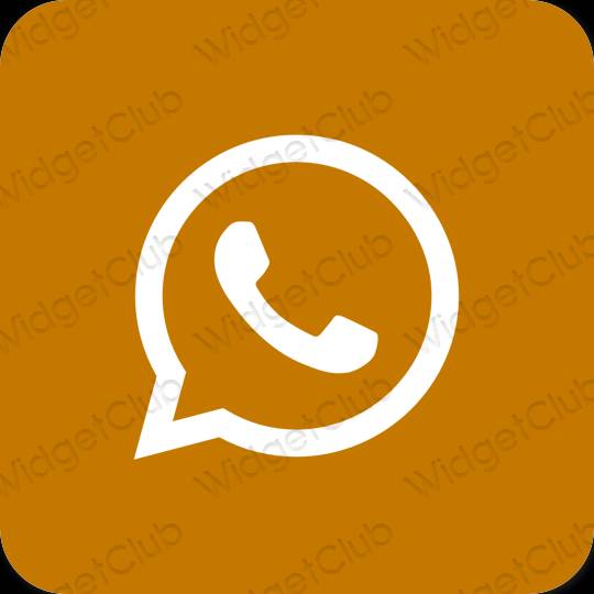 Æstetisk orange WhatsApp app ikoner