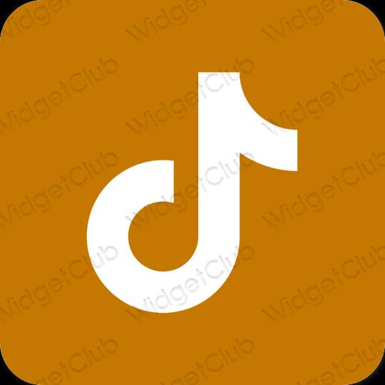 Estetický oranžový TikTok ikony aplikací
