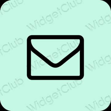 Estético azul pastel Mail iconos de aplicaciones