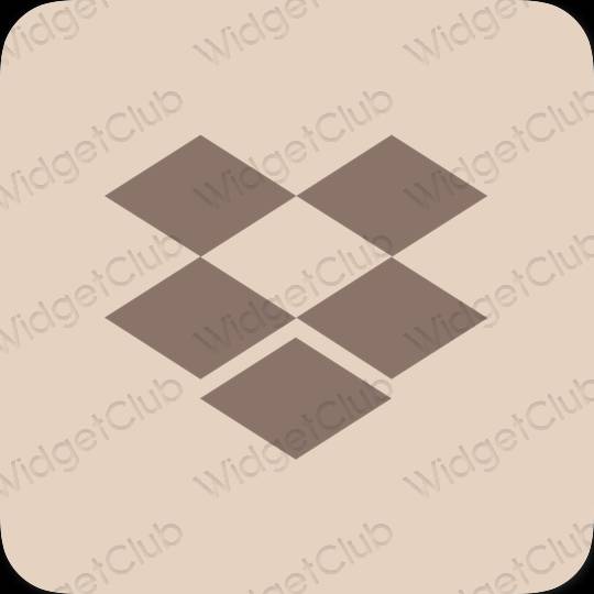 Estetis krem Dropbox ikon aplikasi
