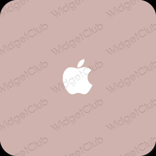 Estetické béžová Apple Store ikony aplikácií