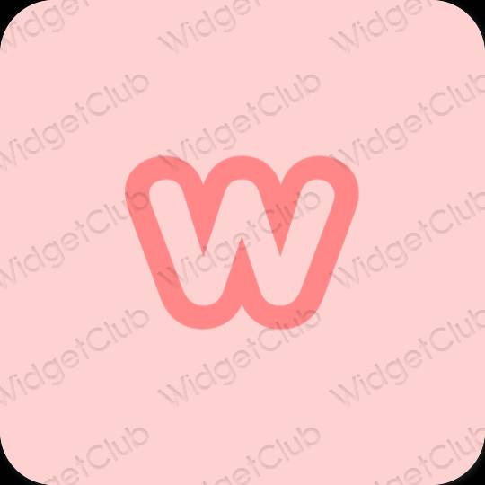 Esteetiline roosa Weebly rakenduste ikoonid