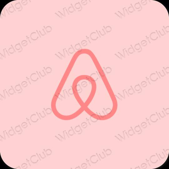 Estetico rosa Airbnb icone dell'app