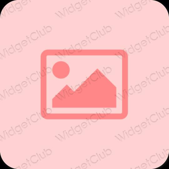 Aesthetic pink Photos app icons