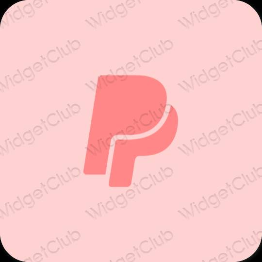 Esteettinen vaaleanpunainen Paypal sovelluskuvakkeet