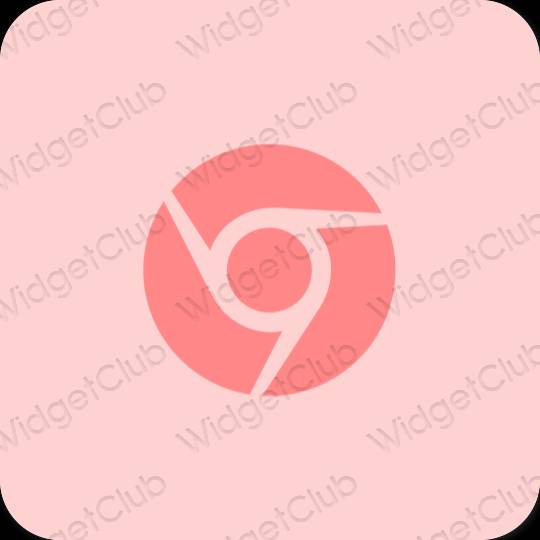 미적인 분홍 Chrome 앱 아이콘