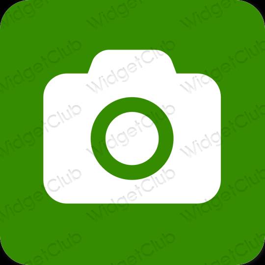 Estetico verde Camera icone dell'app