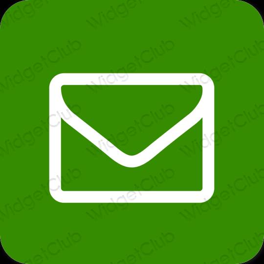 Esztétika zöld Mail alkalmazás ikonok