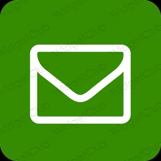 Esthétique vert Mail icônes d'application