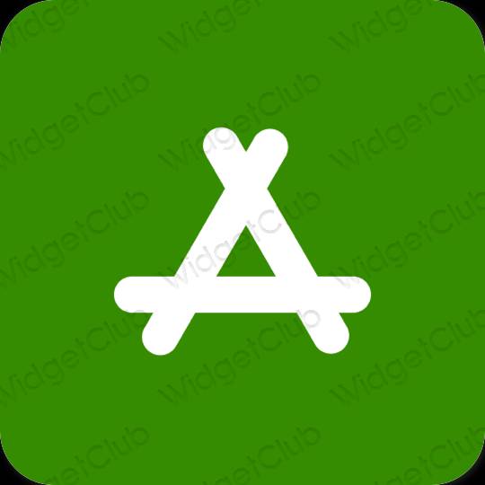Esteettinen vihreä AppStore sovelluskuvakkeet