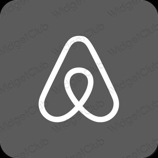 Aesthetic gray Airbnb app icons