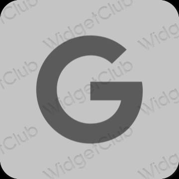 Estetinis pilka Google programėlių piktogramos