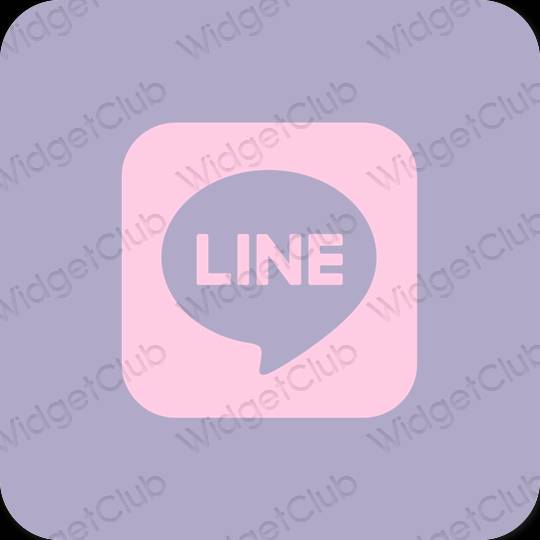 Estético azul pastel LINE iconos de aplicaciones