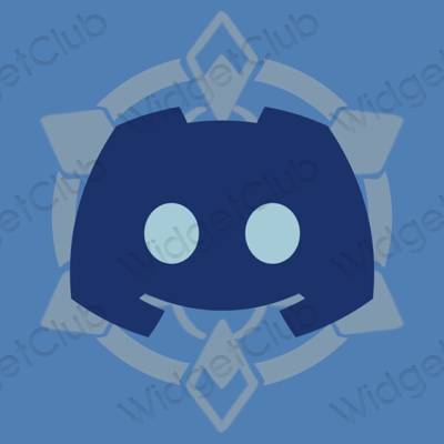 Estetisk blå discord app ikoner