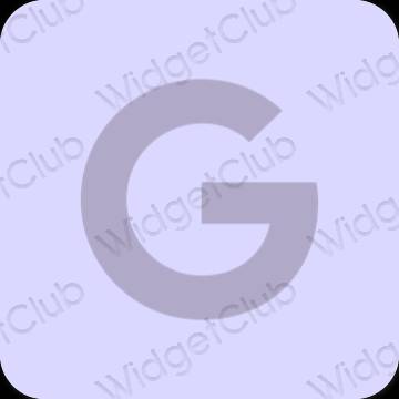Thẩm mỹ màu xanh pastel Google biểu tượng ứng dụng