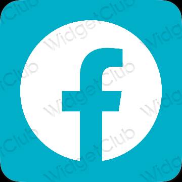 Aesthetic blue Facebook app icons