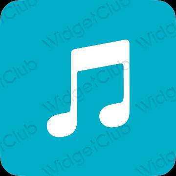Aesthetic blue Music app icons