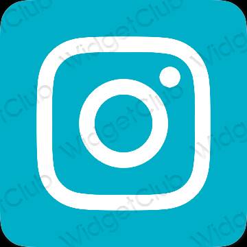 Aesthetic blue Instagram app icons