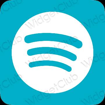 Aesthetic blue Spotify app icons