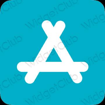 Aesthetic blue AppStore app icons