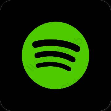 Æstetisk grøn Spotify app ikoner