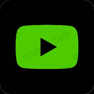Ästhetisch grün Youtube App-Symbole