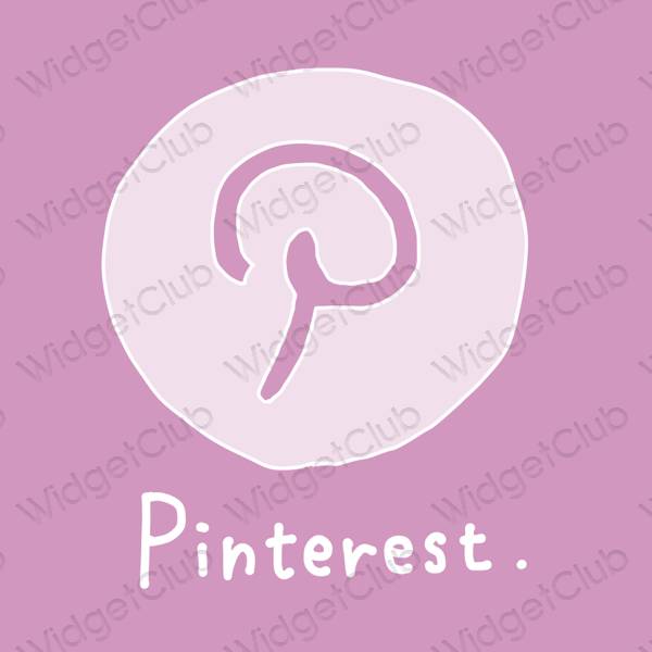 Esthetische Pinterest app-pictogrammen